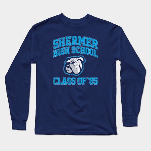 Shermer High School Class of 85 (Breakfast Club) Long Sleeve T-Shirt by huckblade